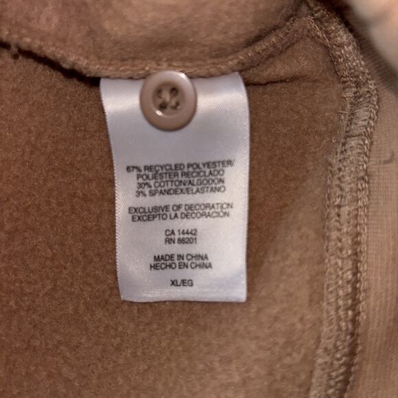 Mondetta Collared Pullover Cozy Lounge Wear Gorpcore Sweatshirt Tan Sz XL - Picture 6 of 8